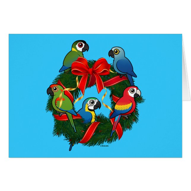 Birdorable Macaws Kerstmis (Voorkant Horizontaal)