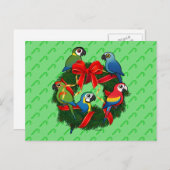 Birdorable Macaws Kerstmis Feestdagenkaart (Voorkant / Achterkant)