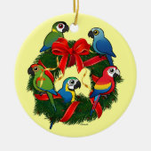 Birdorable Macaws Kerstmis Keramisch Ornament (Voorkant)