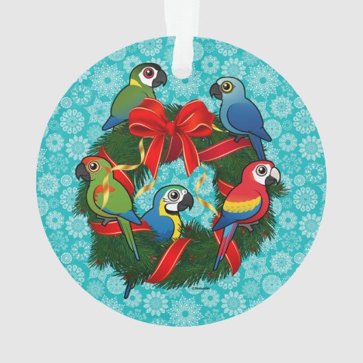 Birdorable Macaws Kerstmis Ornament (achterkant)