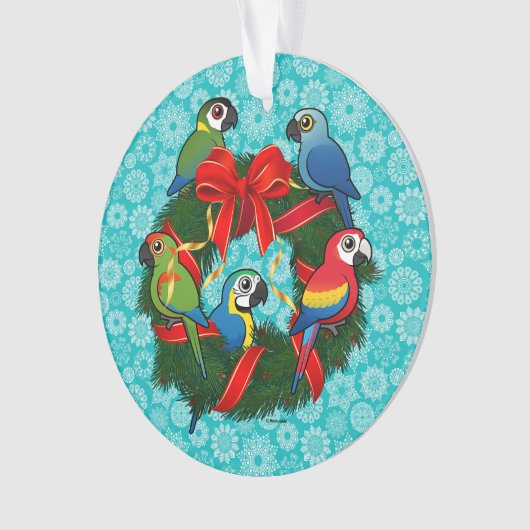 Birdorable Macaws Kerstmis Ornament (voorkant)