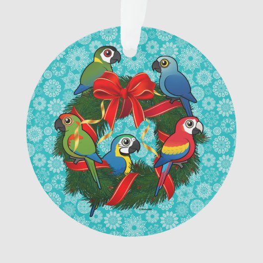 Birdorable Macaws Kerstmis Ornament (voorkant)