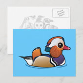 Birdorable Mandarin Duck Briefkaart (Voorkant / Achterkant)