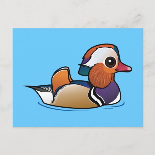 Birdorable Mandarin Duck Briefkaart (Voorkant)