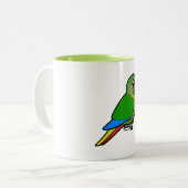 Birdorable Maroon-bellied Parakeet Tweekleurige Koffiemok (Voorkant links)