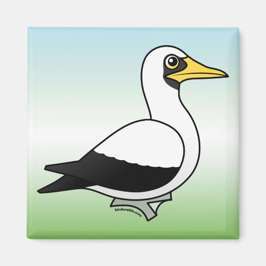 Birdorable Masked Booby Magneet (Voorkant)