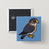 Birdorable Merlin Vierkante Button 5,1 Cm (Voorkant /achterkant)