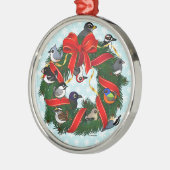 Birdorable NA Backyard Birds Kerstmis Metalen Ornament (Links)