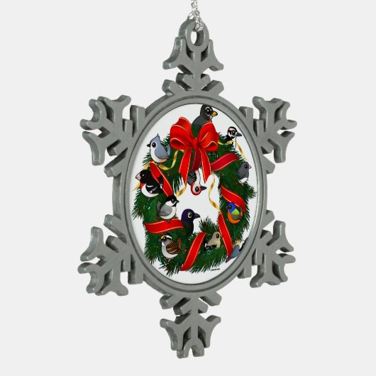 Birdorable NA Backyard Birds Kerstmis Tin Sneeuwvlok Ornament (Links)