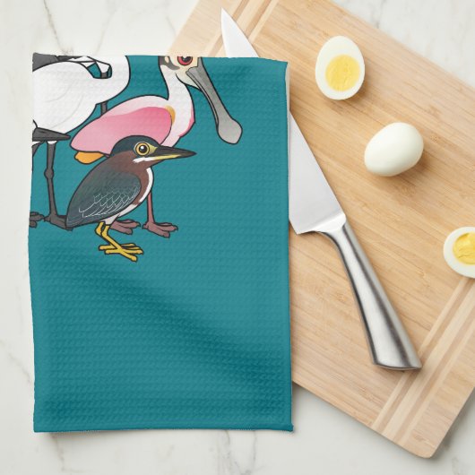 Birdorable North American Waders Theedoek (Quarter Fold)