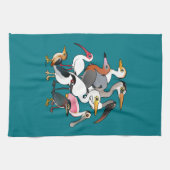 Birdorable North American Waders Theedoek (Horizontaal)