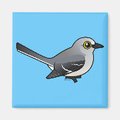 Birdorable Northern Mockingbird Magneet (Voorkant)