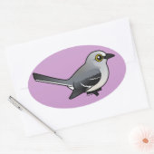 Birdorable Northern Mockingbird Ovale Sticker (Envelop)