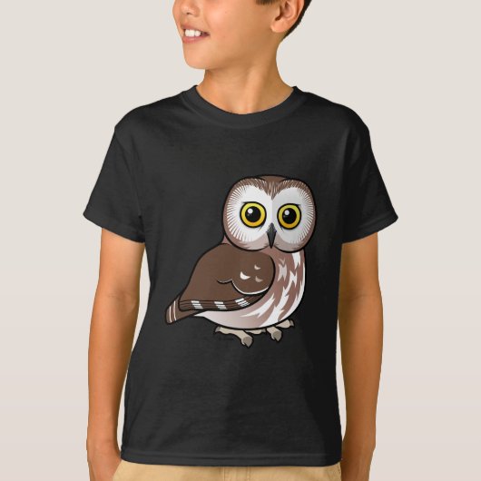 Birdorable Northern Saw-whet Owl T-shirt (Voorkant)