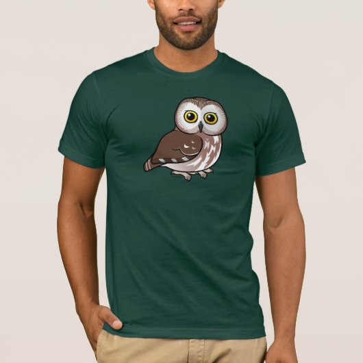 Birdorable Northern Saw-whet Owl T-shirt (Voorkant)