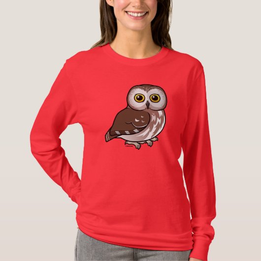 Birdorable Northern Saw-whet Owl T-shirt (Voorkant)