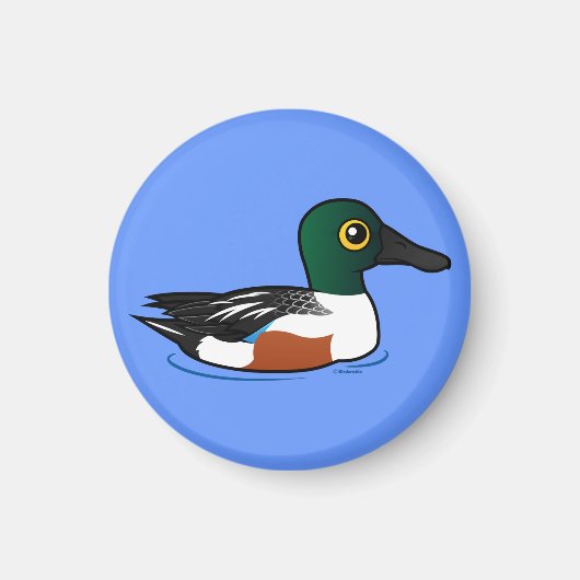 Birdorable Northern Shoveler Magneet (Voorkant)
