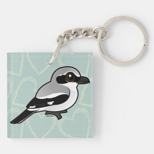 Birdorable Northern Shrike Sleutelhanger (Achterkant)