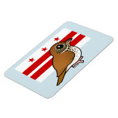 Birdorable of Washington, D.C.: Houtlijster Magneet (Linkerzijde)