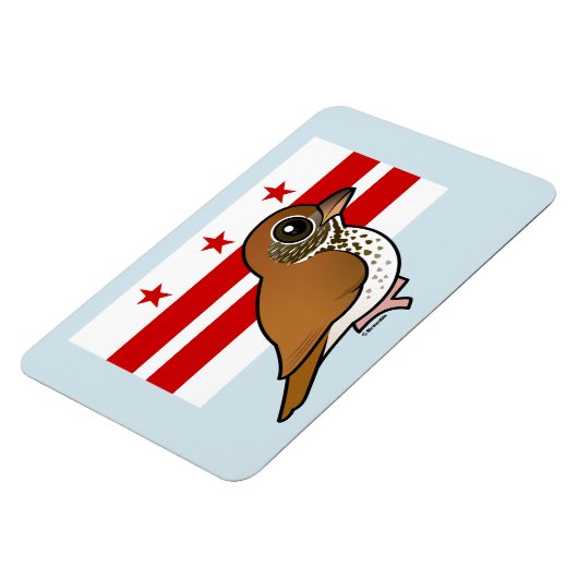Birdorable of Washington, D.C.: Houtlijster Magneet (Linkerzijde)