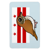 Birdorable of Washington, D.C.: Houtlijster Magneet (Verticaal)