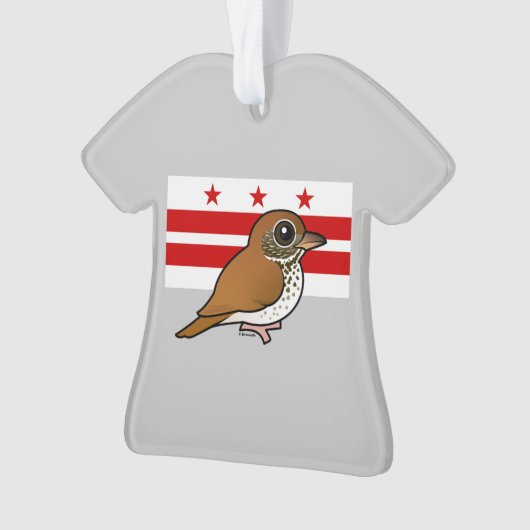 Birdorable of Washington D.C.: Houtspruw Ornament (voorkant)