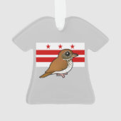 Birdorable of Washington D.C.: Houtspruw Ornament (achterkant)