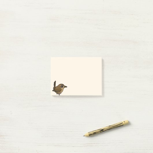 Birdorable Pacific Wren Post-it® Notes (Op bureau)