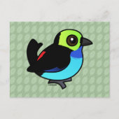 Birdorable Paradise Tanager Briefkaart (Voorkant)