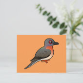 Birdorable Passenger Pigeon Briefkaart (Staand voorkant)