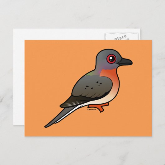 Birdorable Passenger Pigeon Briefkaart (Voorkant / Achterkant)