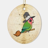 Birdorable Peach-faced Lovebird Halloween Witch Keramisch Ornament (Links)