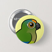 Birdorable Peach fronted Paraket Ronde Button 5,7 Cm (Voorkant /achterkant)