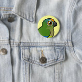 Birdorable Peach fronted Paraket Ronde Button 5,7 Cm (In situ)