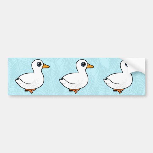 Birdorable Pekin-eend Bumpersticker (Voorkant)
