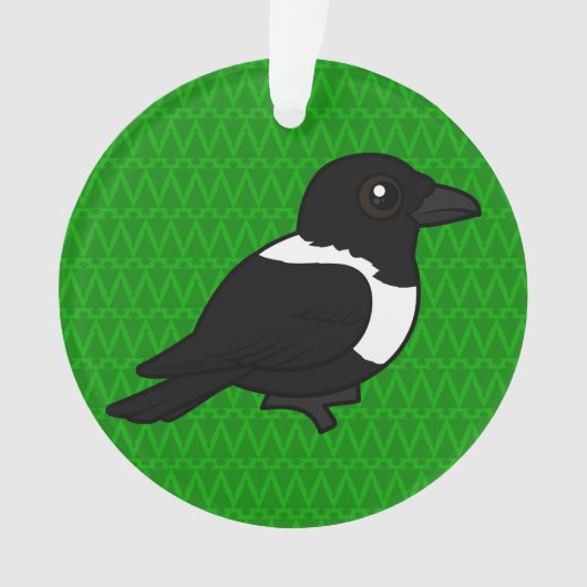 Birdorable Pied Crow Ornament (voorkant)