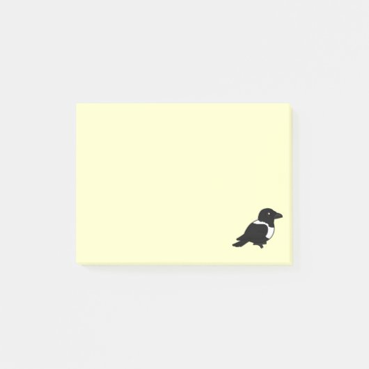 Birdorable Pied Crow Post-it® Notes (Voorkant)