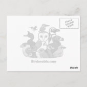 Birdorable Pied Kingfisher Briefkaart (Achterkant)