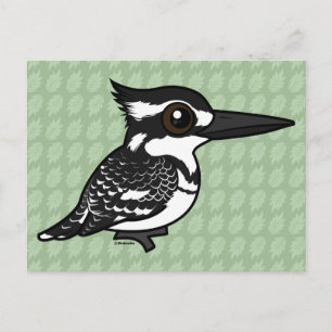 Birdorable Pied Kingfisher Briefkaart