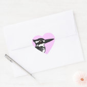 Birdorable Pied Kingfisher Hart Sticker (Envelop)