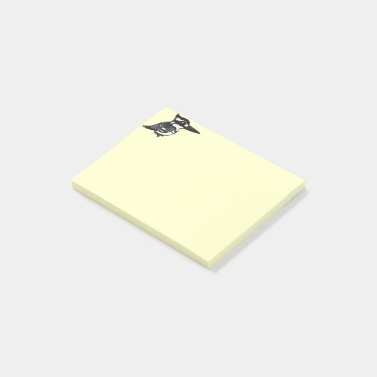 Birdorable Pied Kingfisher Post-it® Notes (Schuin)