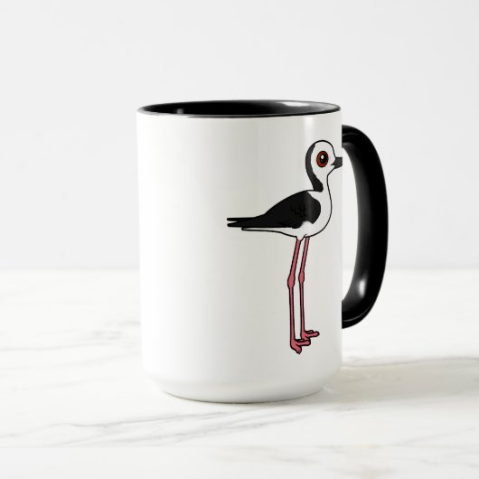 Birdorable Pied Stilt Mok (Voorkant rechts)