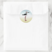 Birdorable Pied Stilt Ronde Sticker (Tas)