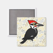 Birdorable Pileated Woodpecker Magneet (Voorkant / Achterkant)