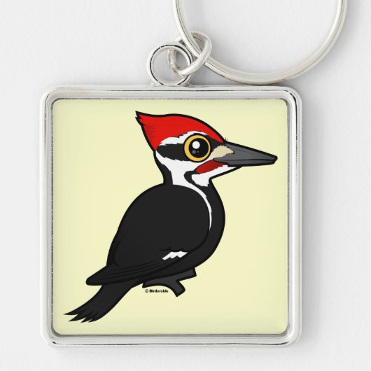 Birdorable Pileated Woodpecker Sleutelhanger (Voorkant)