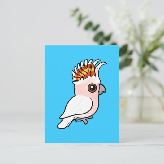 Birdorable Pink Cockatau Briefkaart (Staand voorkant)