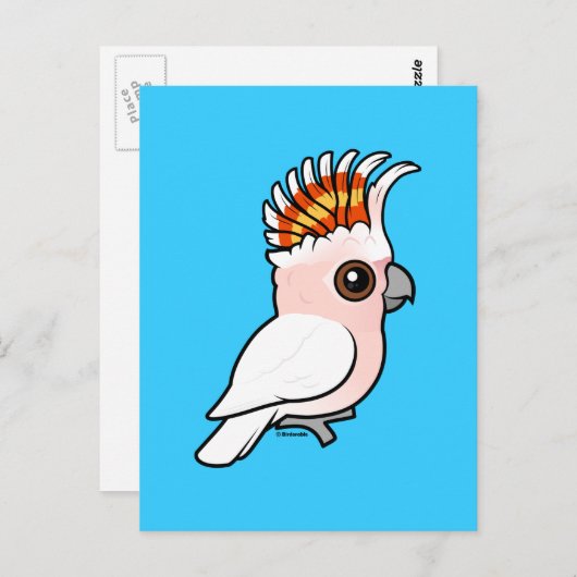 Birdorable Pink Cockatau Briefkaart (Voorkant / Achterkant)