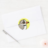 Birdorable Piping Plover Ronde Sticker (Envelop)