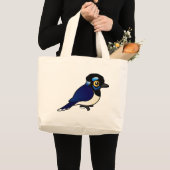 Birdorable Plush-crested Jay Grote Tote Bag (Voorkant (product))
