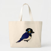 Birdorable Plush-crested Jay Grote Tote Bag (Voorkant)